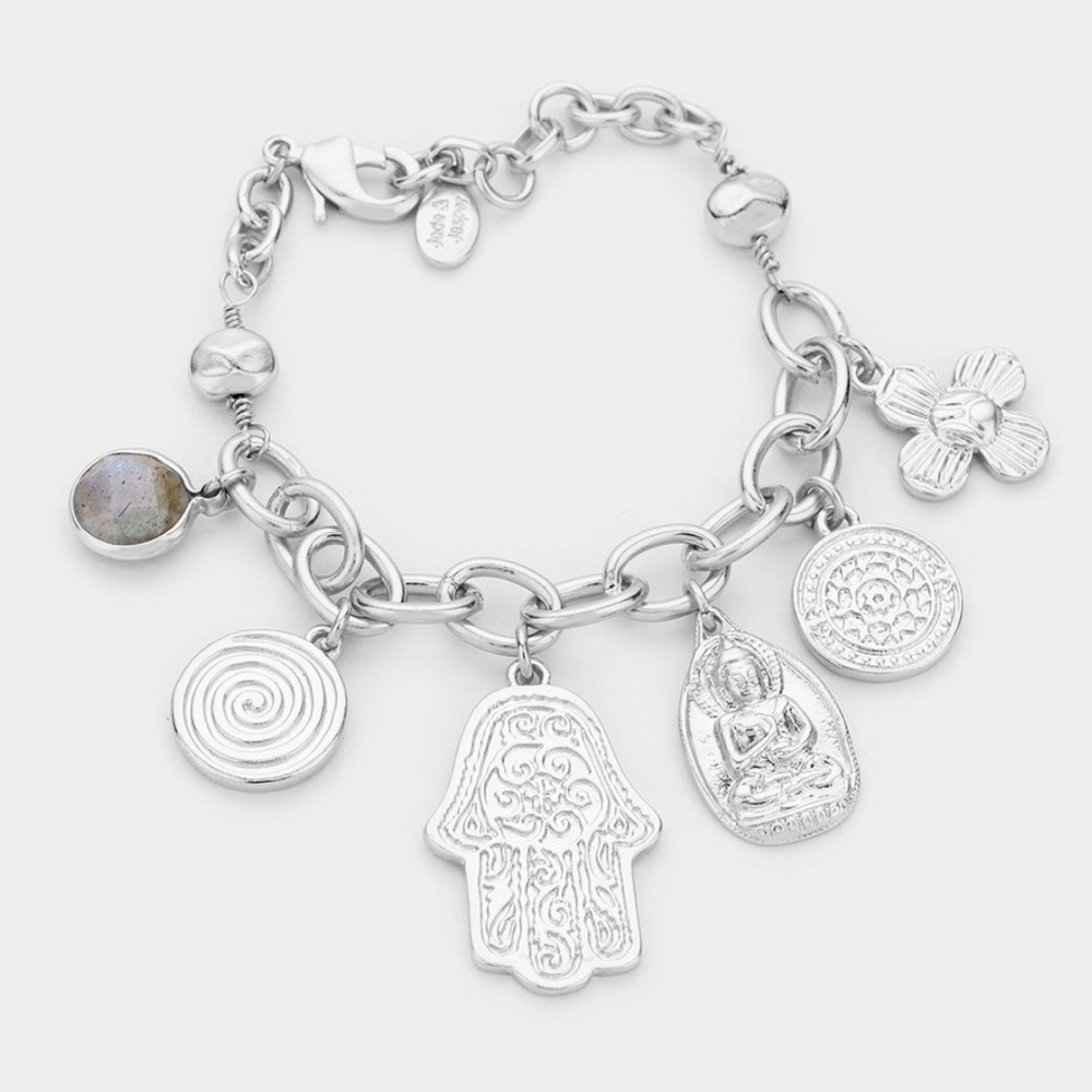 Hamsa Buddha Charm Chain Bracelet